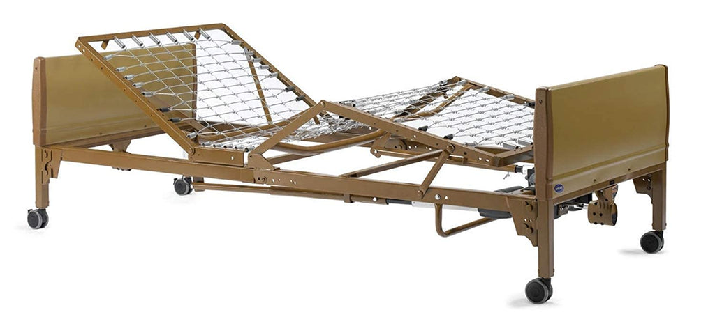 Homecare Bed | Full-Electric Hospital Bed for Home Use 23"x36"x88", Brown