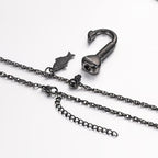 Gone Fishing Urn Necklace for Ashes, Fish Hook Memorial Pendant