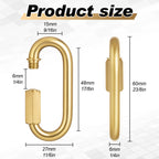 Otoolling 4 Pack Brass Quick Link Chain Connector Threaded, 1/4'' Inch