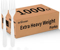 Plastic Forks 1000 Count Extra Heavy Duty Disposable Forks Bulk White