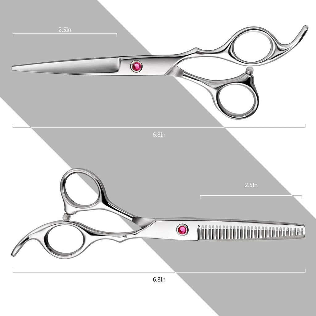 Professional Barber Scissors - Thinning Shears for Men & Women, Salon Hair Trimming Kit with Scissors Set