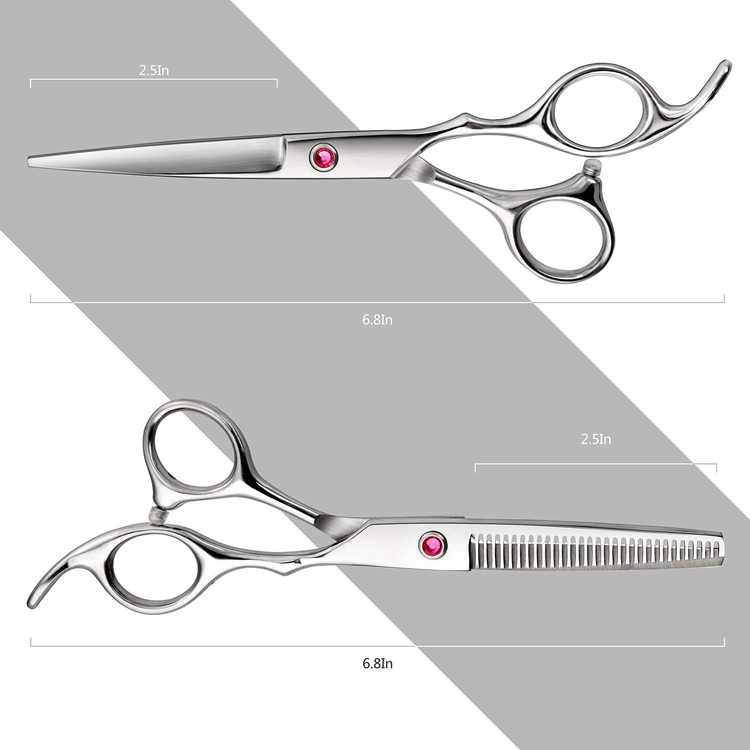 Professional Barber Scissors - Thinning Shears for Men & Women, Salon Hair Trimming Kit with Scissors Set