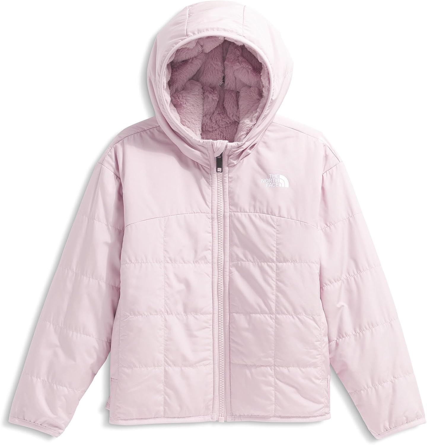 THE NORTH FACE Girls Reversible Shasta Full Zip Hooded Jacket | Water Repellent Puffer Coat, Synthetic Insulation