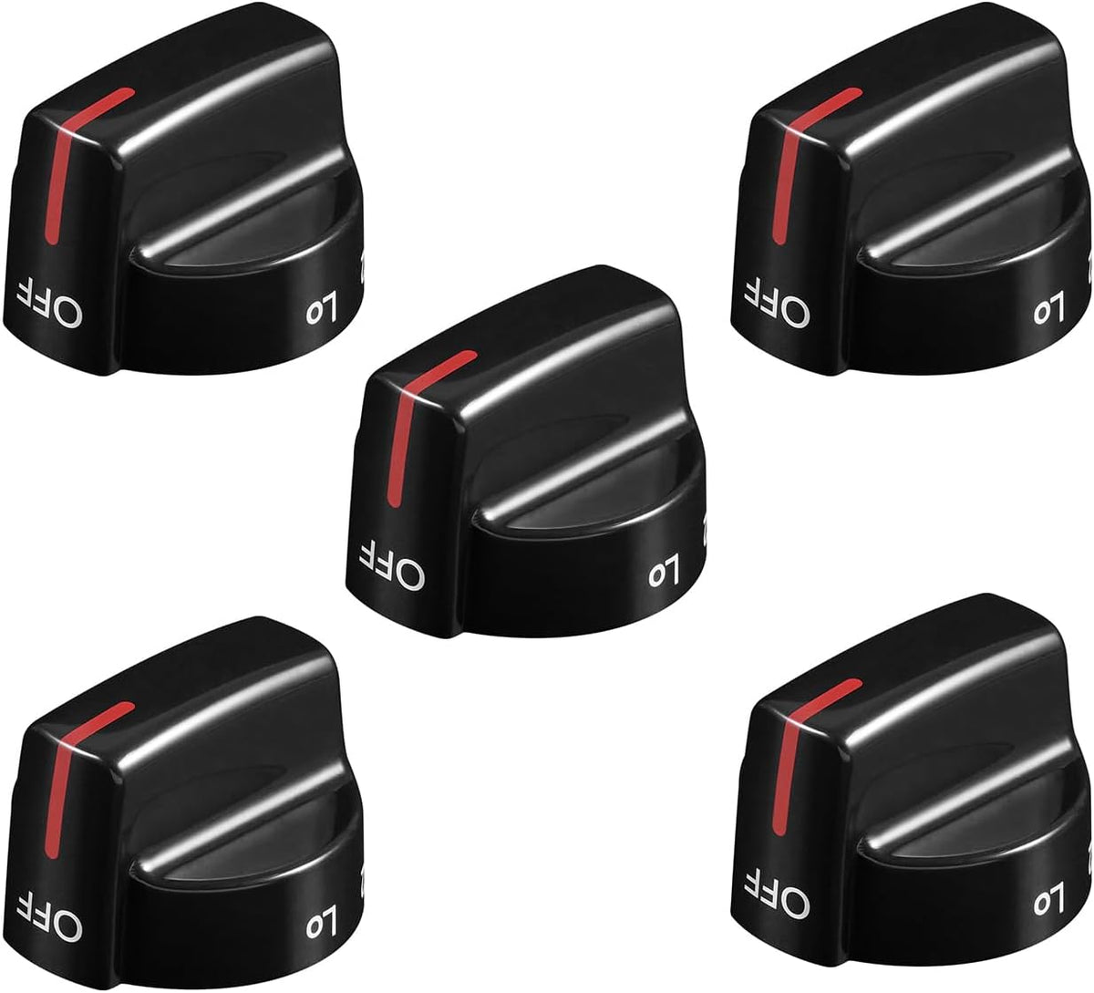 5304507386 Stove Knobs Replacement Parts for Frigidaire Gallery Gas Stove Oven Knob Black Frigidaire KIP 5K41 Cooktop Knob LFGF3052TFA FFGF3054TSF FGGF3035RFA Range Surface Burner Control Knobs 5 Pcs