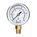 SENCTRL 0-15 Psi Low Pressure Gauge, 1/4 NPT Lower Mount