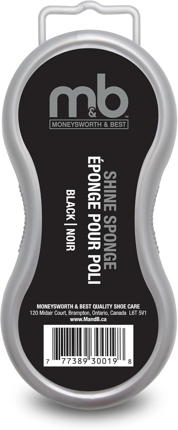 M&B Shine Sponge, Shoe Polish for Leather Footwear, Shoe Shine Sponge, Shoe Accessories, Black