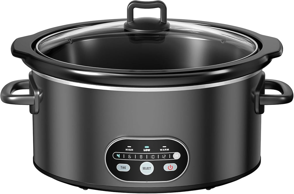 Slow Cooker 8 Quart, Large Slow Cooker, Ceramic Nonstick Coating, 3 Adjustable Temp Multi Cookers with Dishwasher