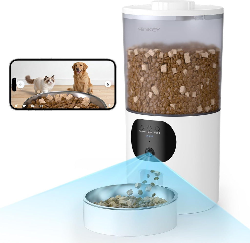 Automatic Cat Feeder with 2K Camera, 6.5L Smart App Control 5G/2.4WiFi