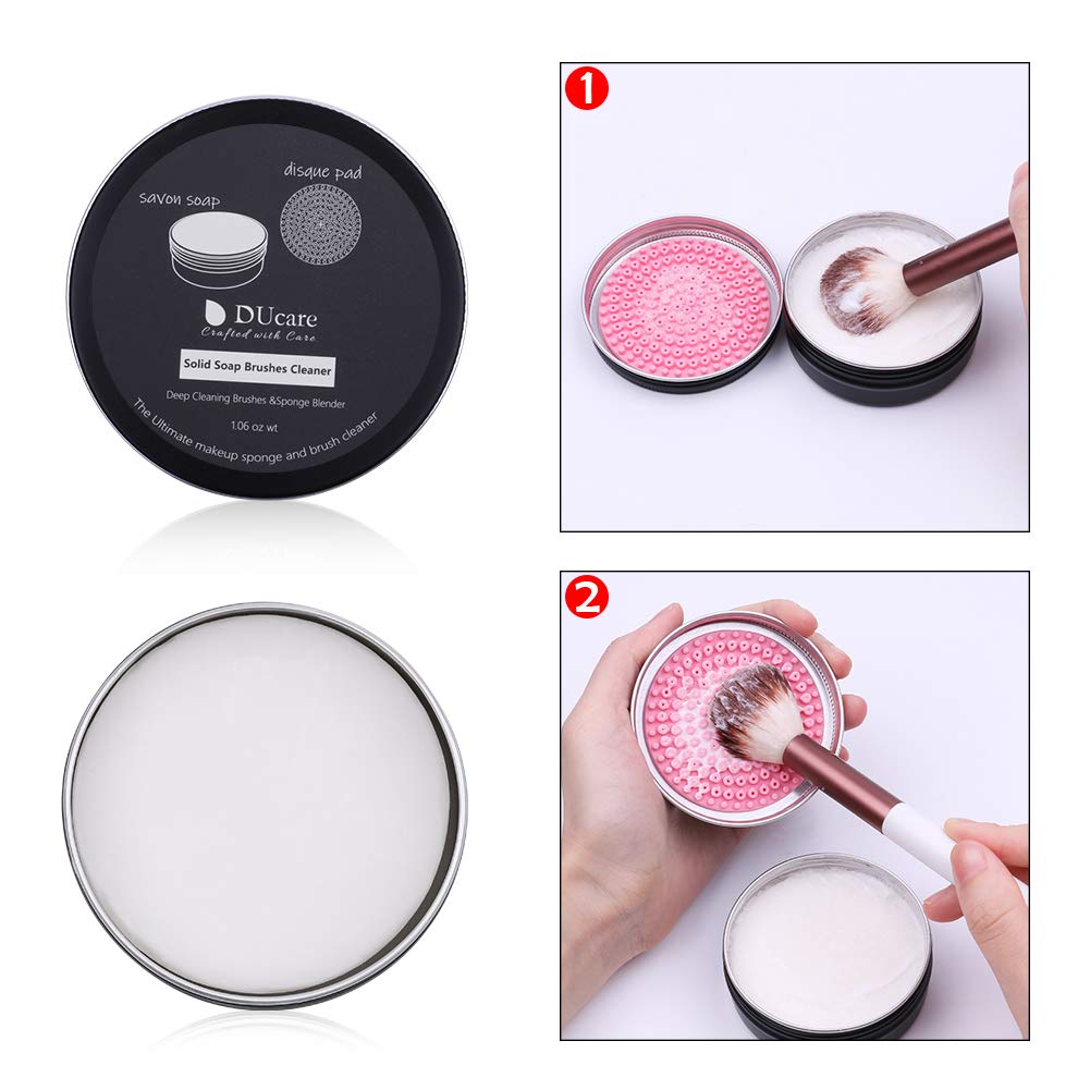 Makeup Brush Cleaner Shampoo Soap Solid Brush Cleaning Mat Removes Cosmetic Color Brush Cleaner Pad for Cleaning