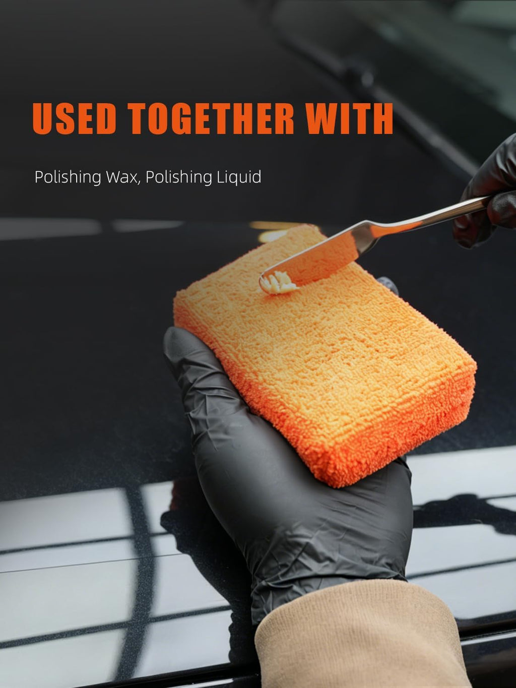 Microfiber Applicator Pad, SPTA Premium Microfiber Sponge and Cleaning Pads,Ultra-Soft, Safe for Sealants, Tire