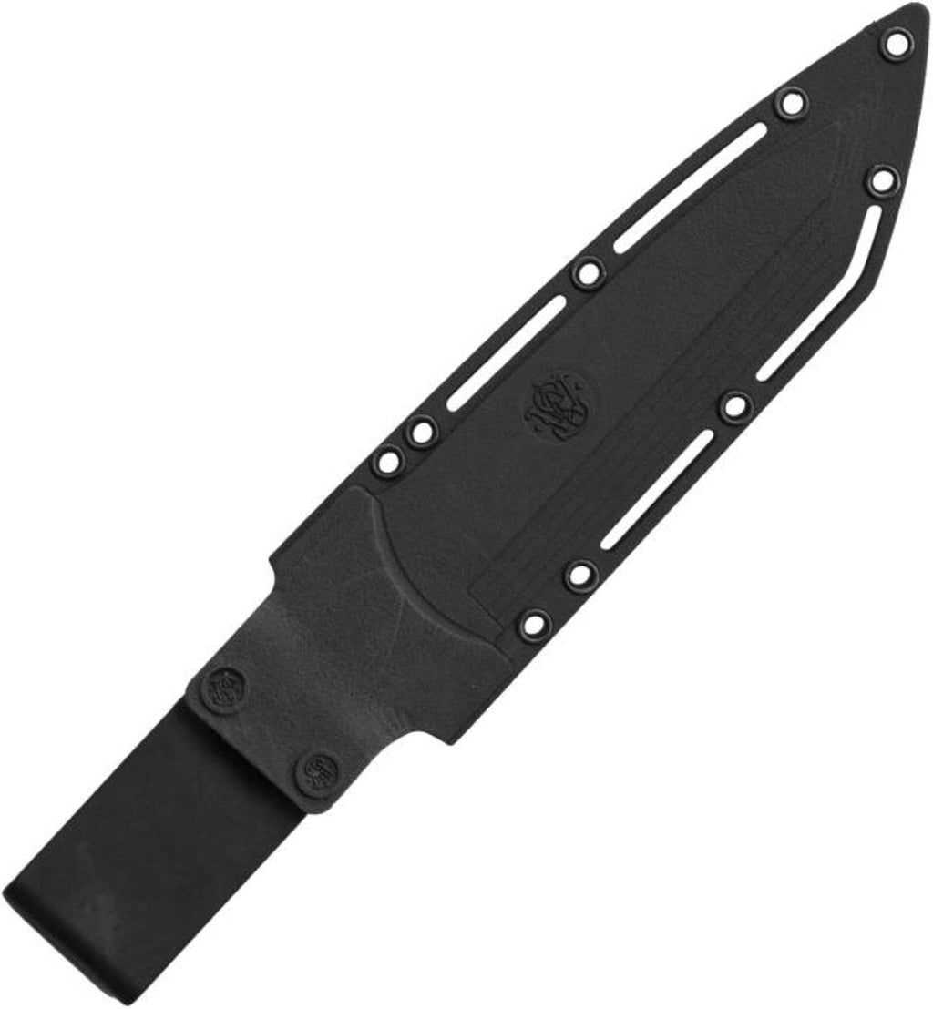 10.6in High Carbon S.S. Fixed Blade Knife with 5.2in Tanto Blade and TPE Handle for Outdoor, Tactical, Survival and EDC