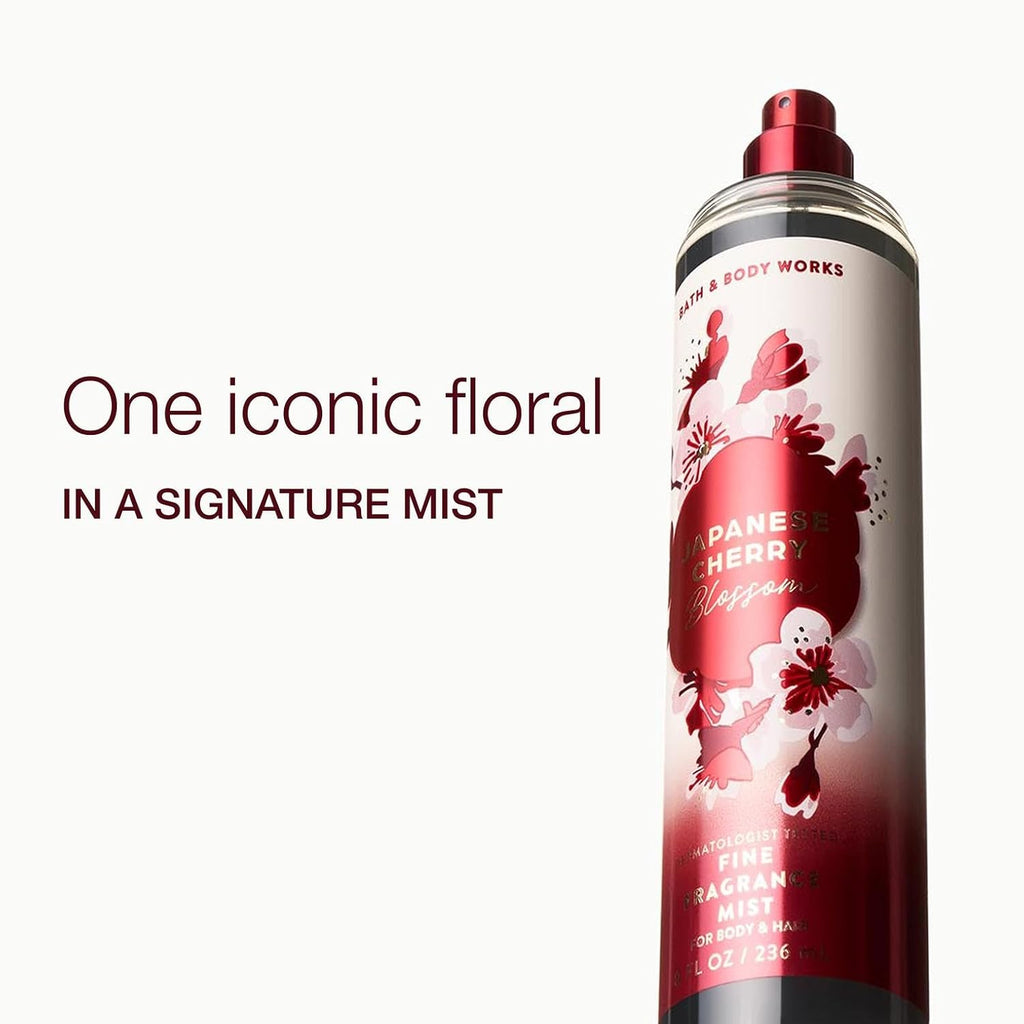 Japanese Cherry Blossom Fine Fragrance Mist, Body Spray & Perfume for Women, Long-Lasting Personal Fragrance, Iconic