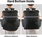 Insulated Food Delivery Backpack, 2 Cup Holders, Hot & Cold, Black