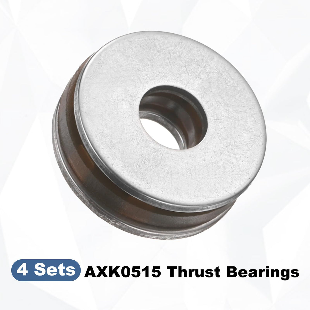 uxcell AXK0515 Thrust Needle Roller Bearings ID 5mm OD 15mm T 4mm 4 Sets