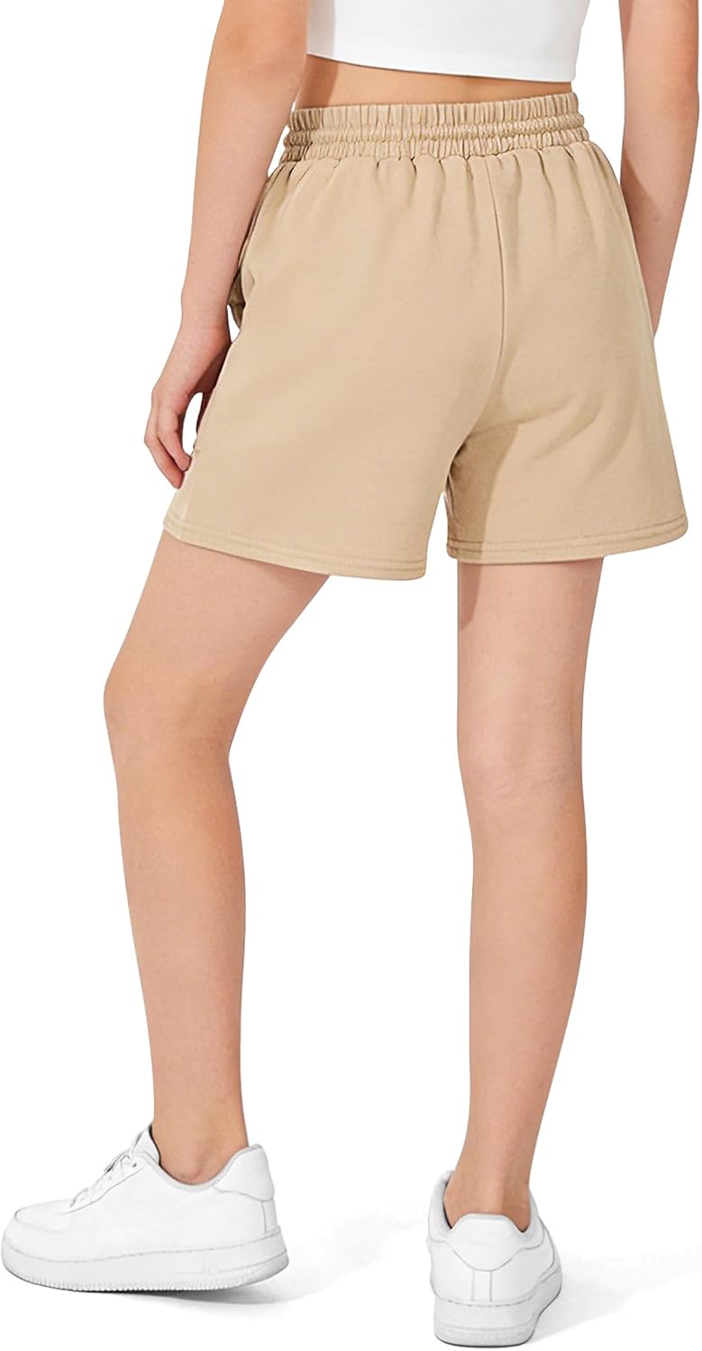 Girls Casual Cargo Shorts Athletic Running Shorts with Pockets 5-14Y