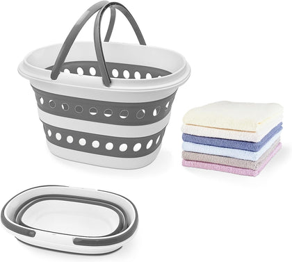 Compact Collapsible Laundry Basket, Small Size Pop-Up Hamper Perfect for Bedroom Side,Bathroom,Travel, Not for Large