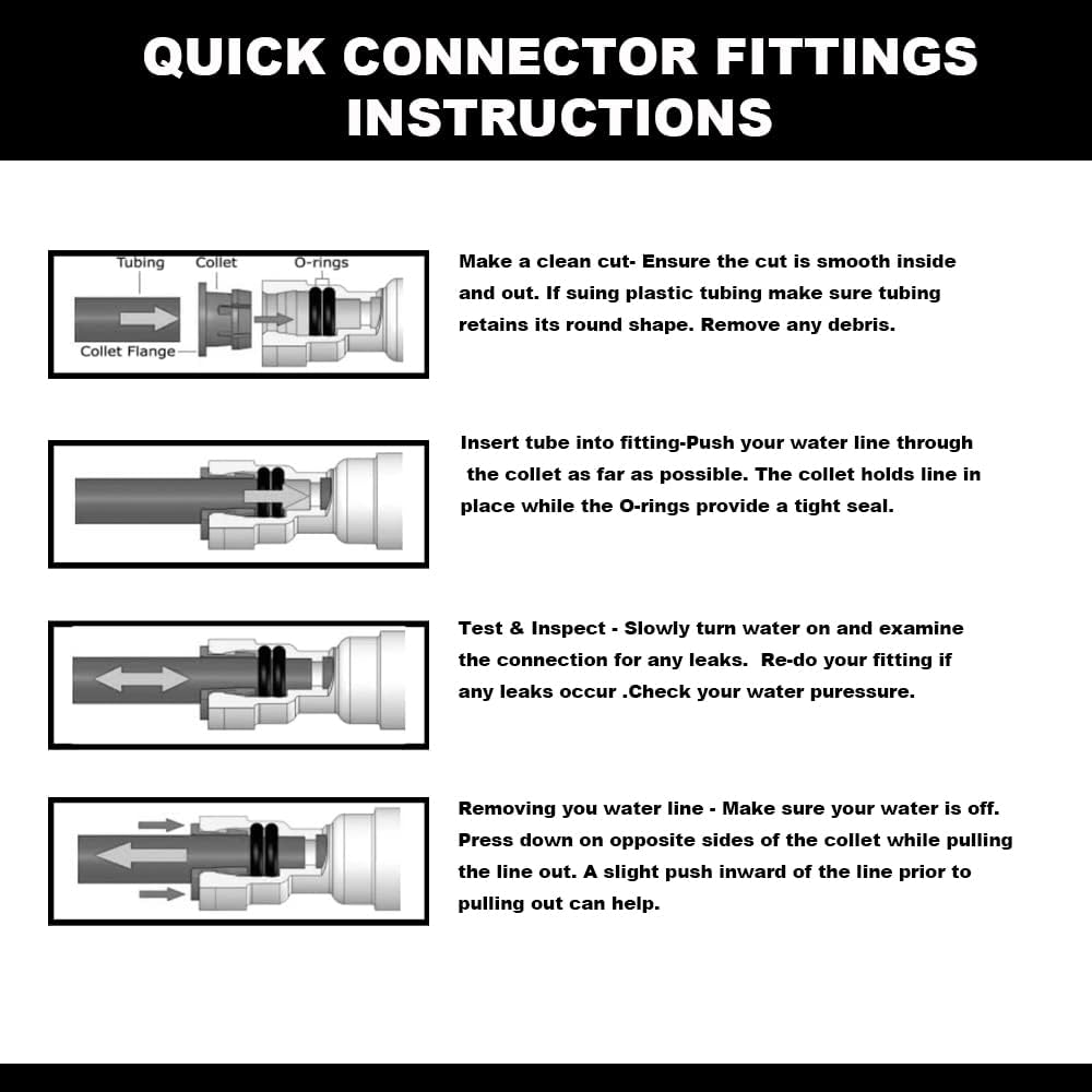 Malida 1/4 Inch O.D. Quick Connect Ball Valve, Pack of 5