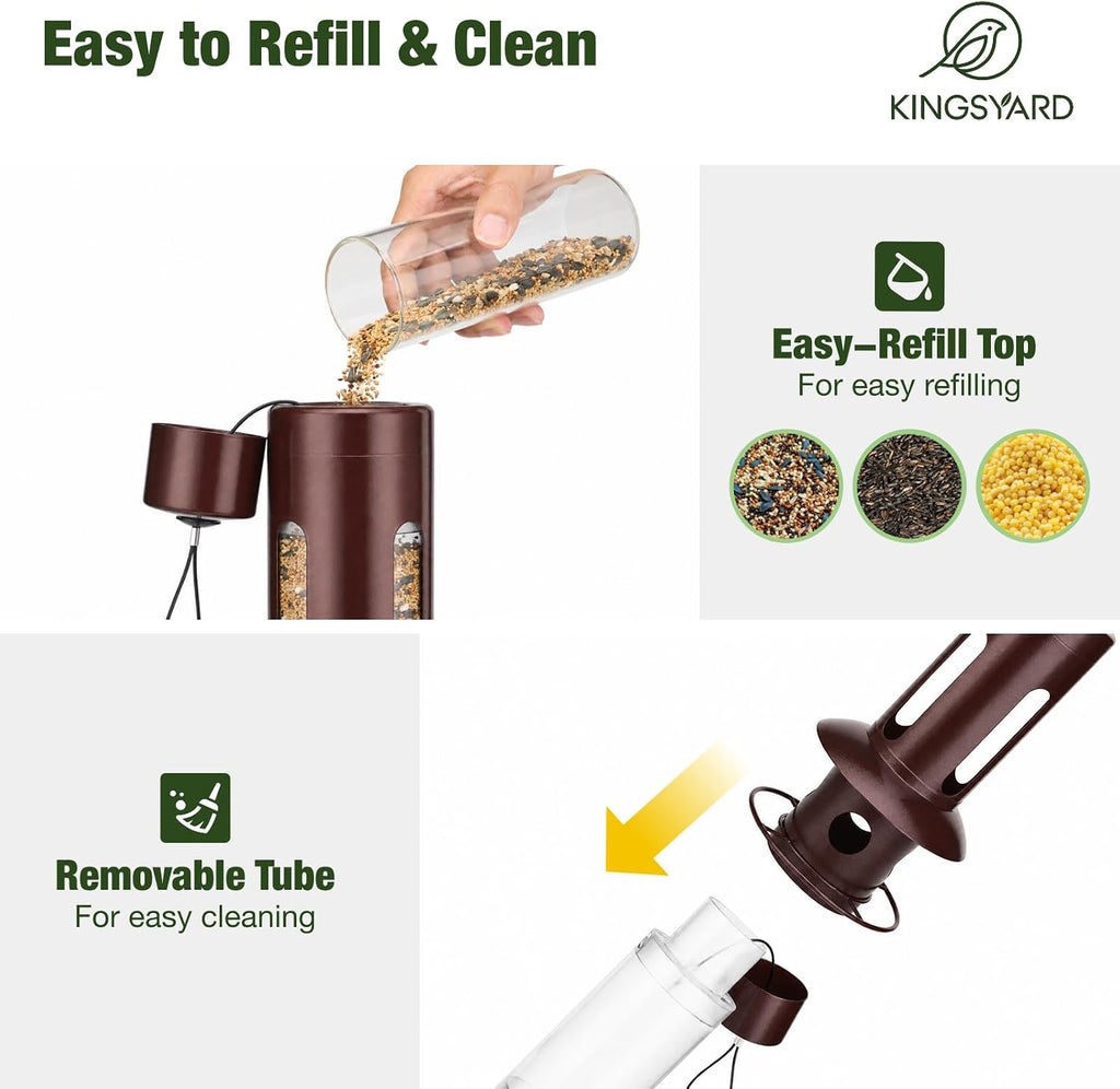 Squirrel Proof Hanging Bird Feeder for Outdoors