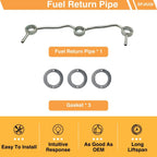 SPJIUQI 3 Cylinder Fuel Return Overflow Pipe for Kubota