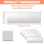 Chsoejuf 4 Pack Dryer Vent Flap Cover Replacement Exhaust Vent Covers Panel
