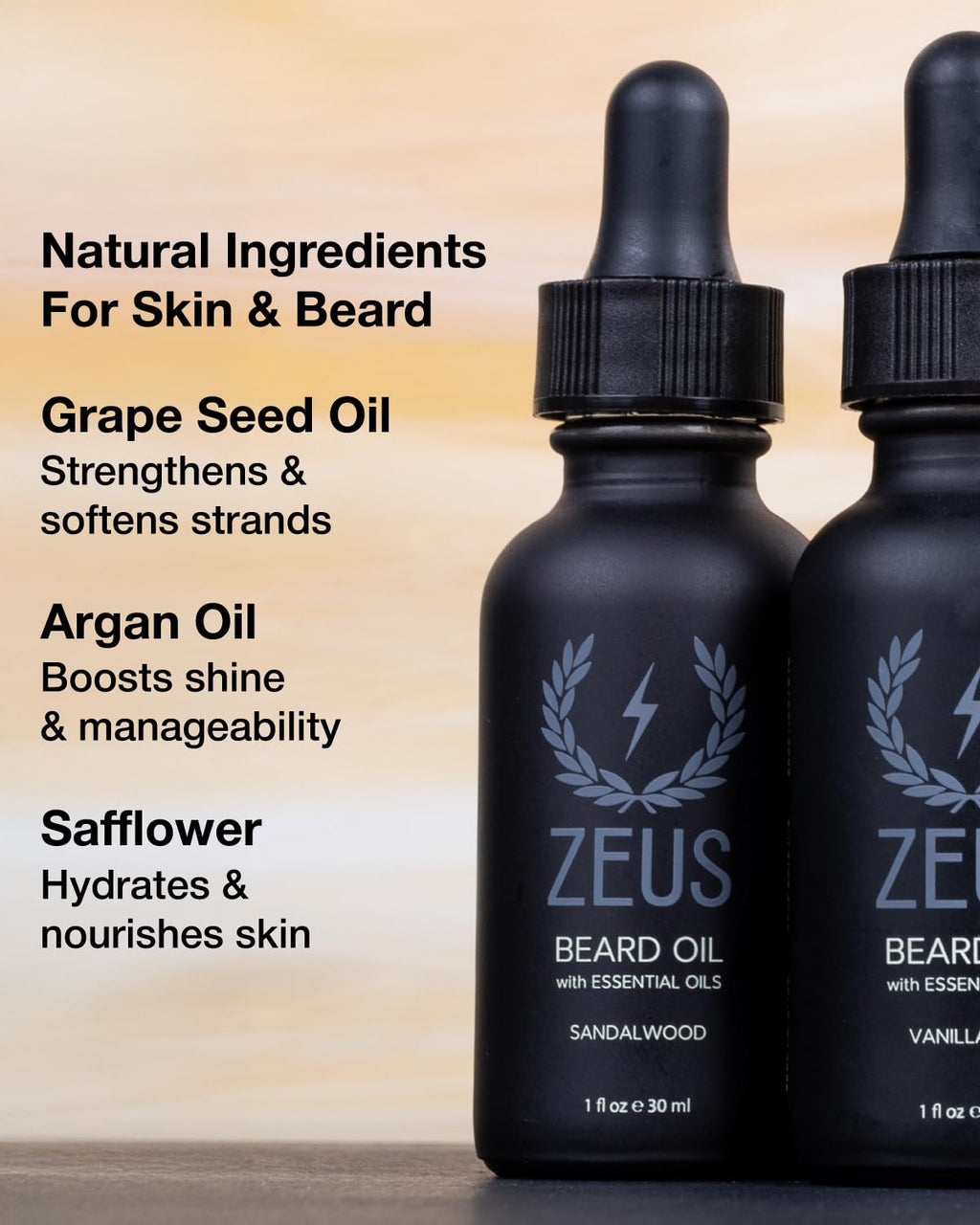 Natural Beard Oil for Men with Essential Oils (Tea Tree)