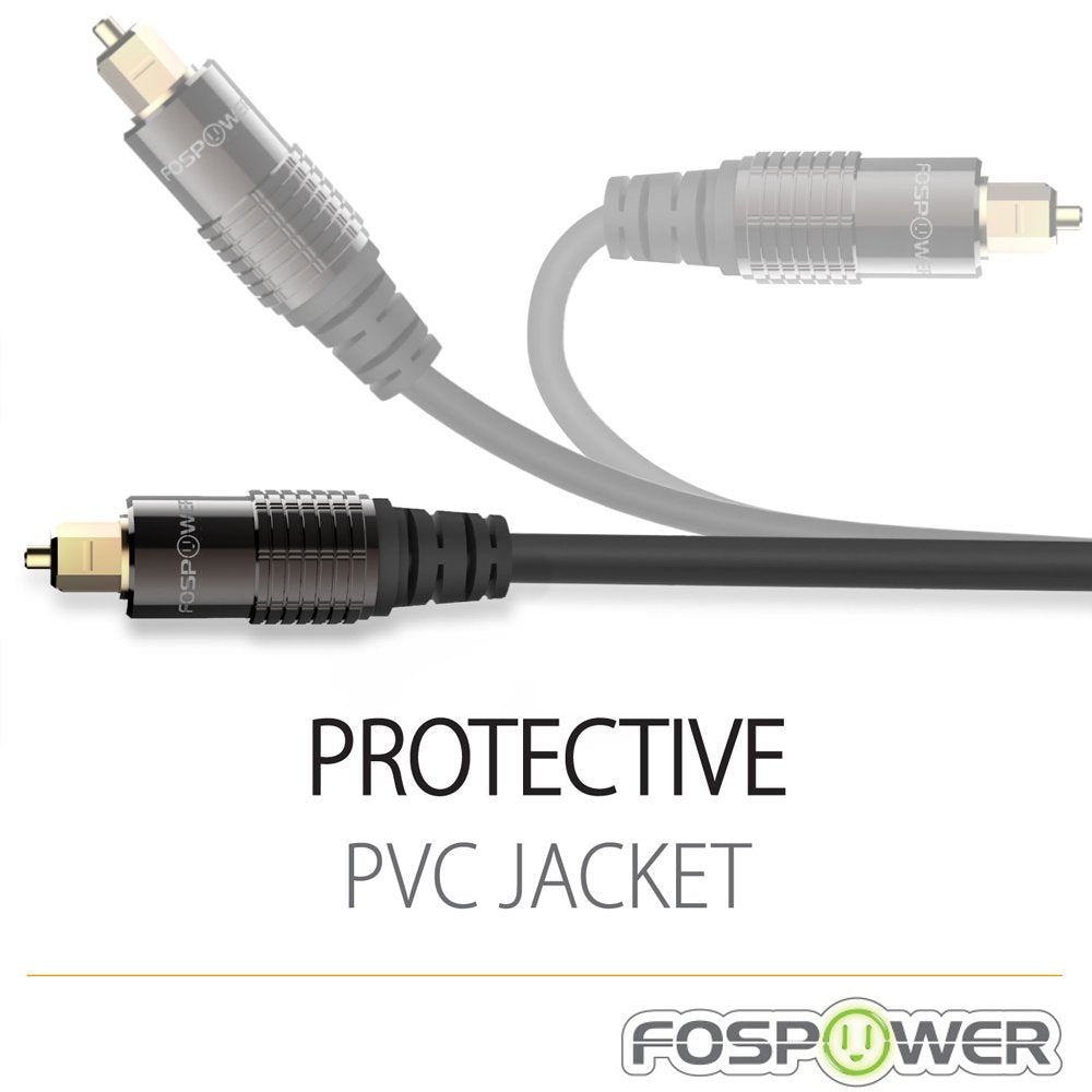 24K Gold Plated Toslink to Mini Toslink Digital Fiber Optical S/PDIF Audio Cable with Metal Connectors &