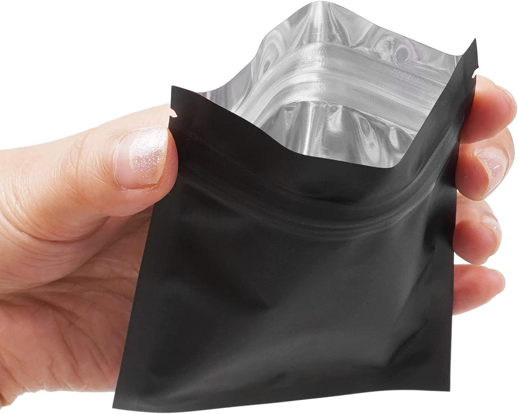 Black Resealable Bags Packaging Bags 3x4 Inch