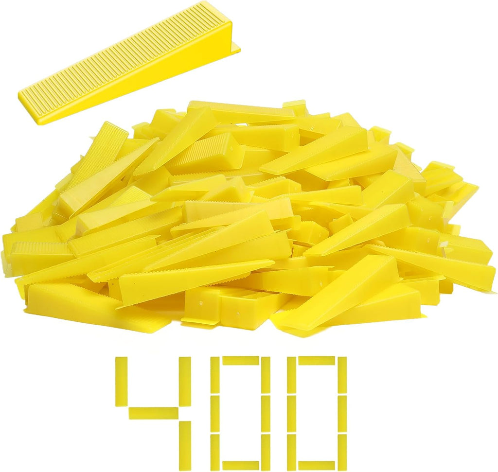 400PCS Tile Leveling System Tile Wedges for 1/8", 1/16", 1/32" Spacers
