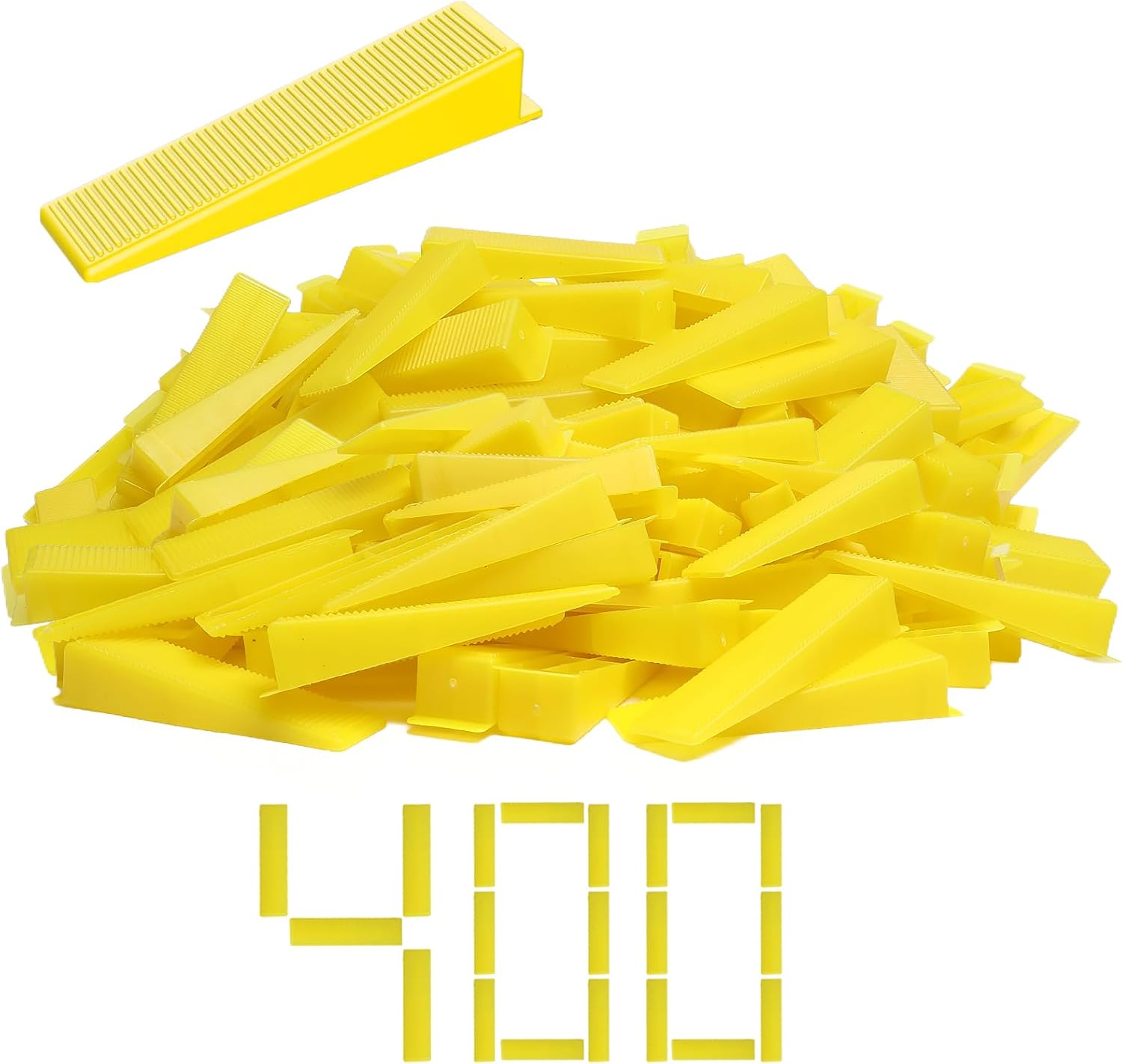 400PCS Tile Leveling System Tile Wedges for 1/8", 1/16", 1/32" Spacers