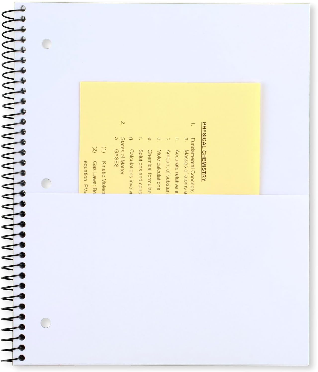 Spiral Notebooks, 1 Subject, Wide Ruled Paper, 8" x 10-1/2", 100 Sheets, Assorted Colors, 5 Pack (930093)