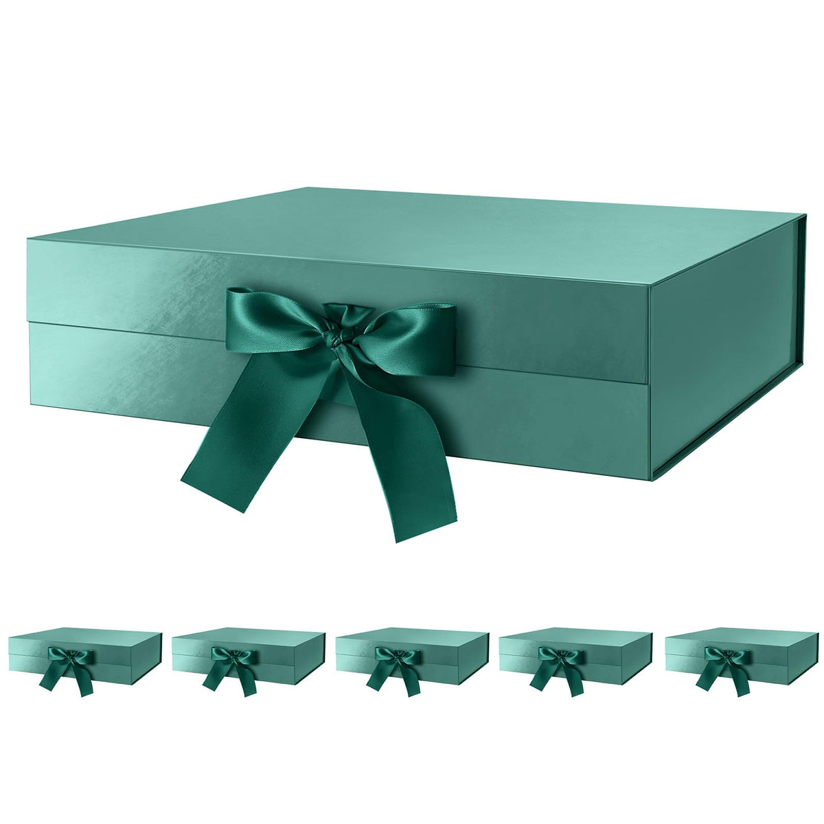 6 Large Gift Boxes with Lids for Presents 13x9.7x3.4 Inches