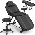 Tattoo Chair for Client Adjustable Tattooing Bed with Stool
