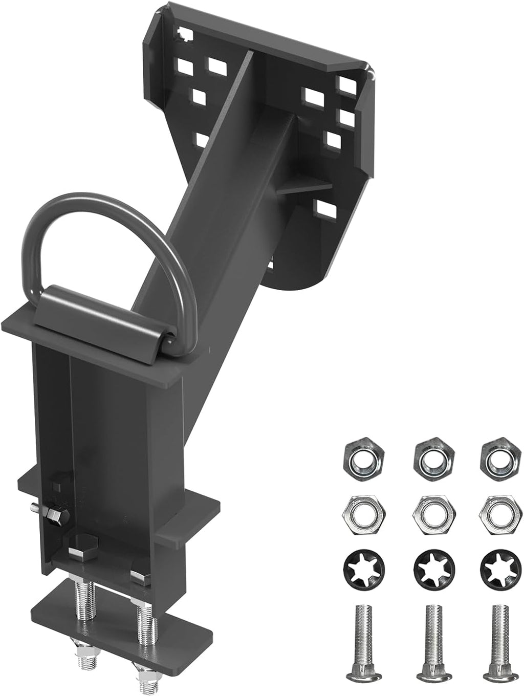 Stake Pocket Spare Tire Carrier with D-Ring,Heavy Duty