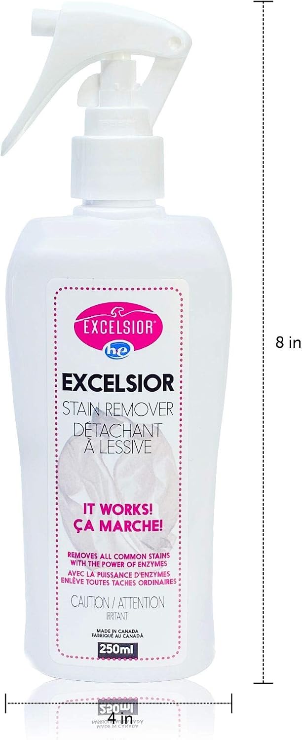 Excelsior HE Enzyme Laundry Stain Remover Spray, 250 mL, Color-Safe