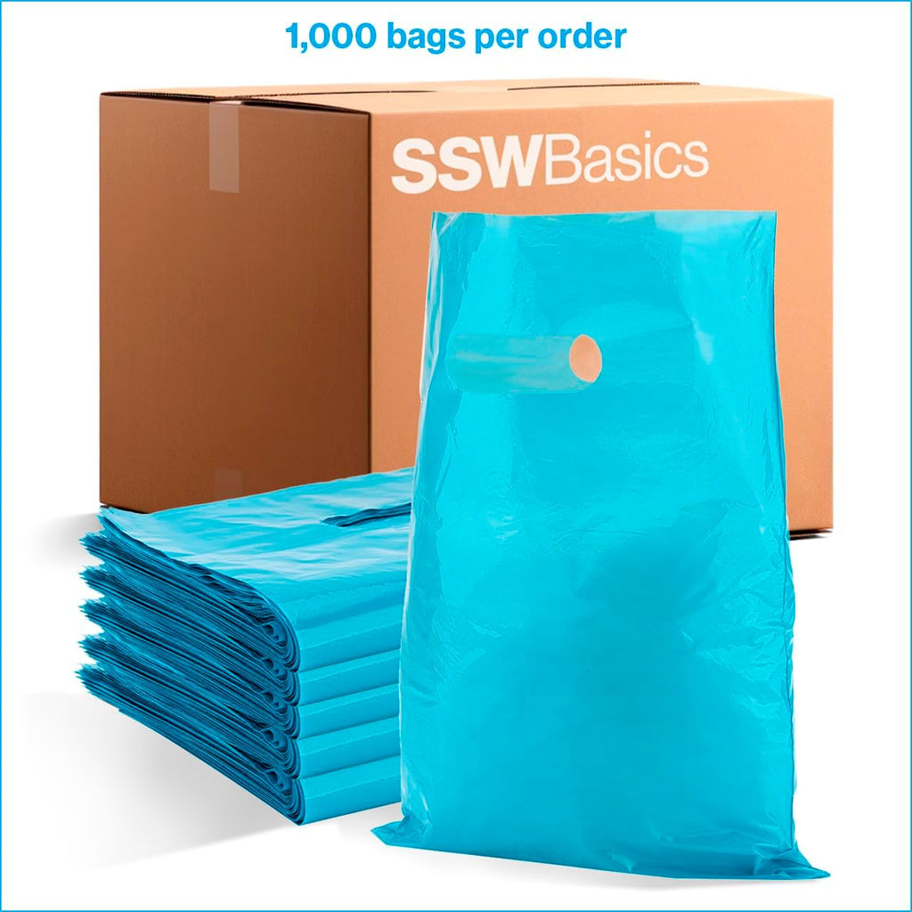 Teal Blue Plastic Merchandise Bags (9x12) - Pack of 1,000