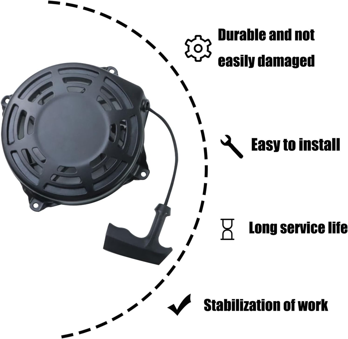 Recoil Starter Compatible with Briggs and Stratton 497680