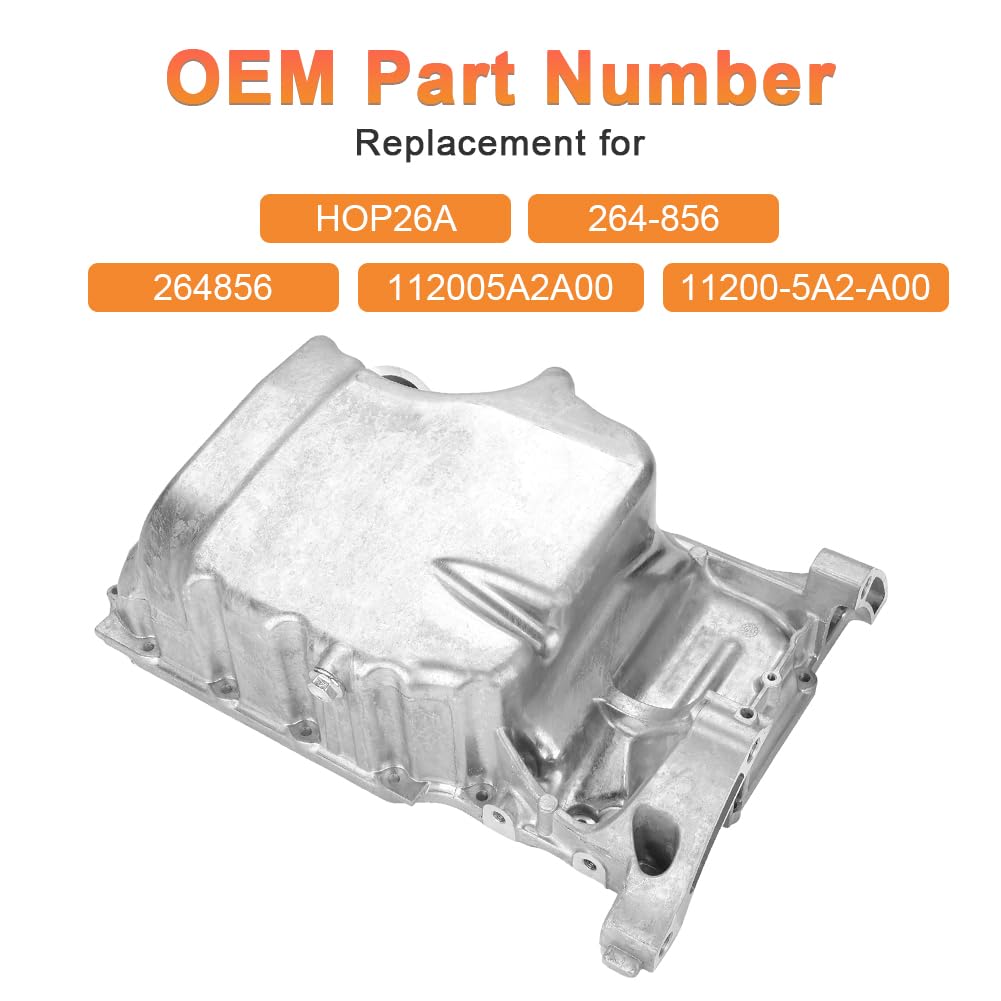Engine Oil Pan Compatible with Honda Accord 2013-2017 Acura TLX 2.4L
