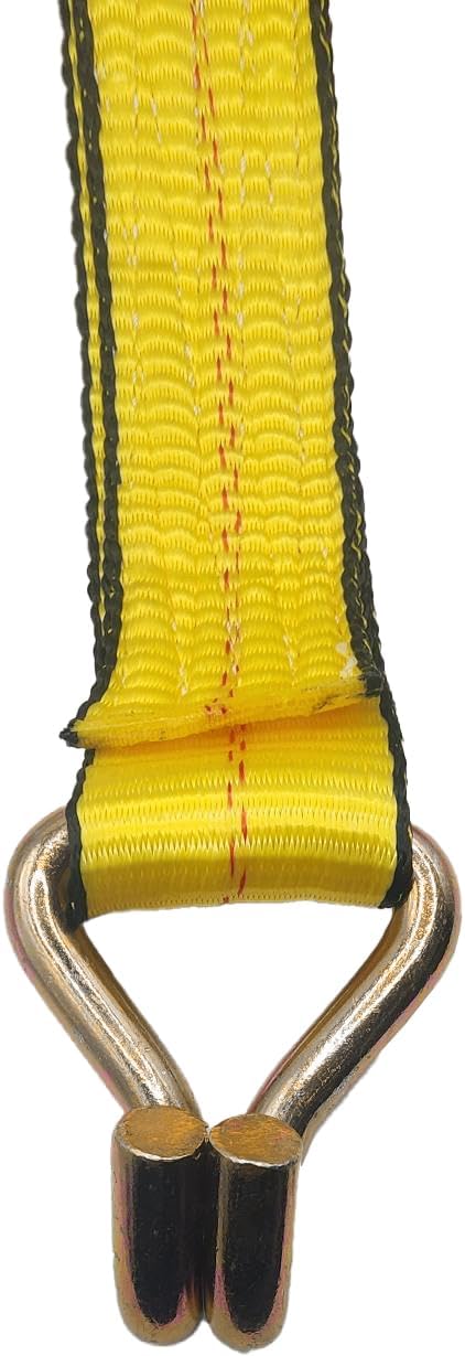S1023- Premium Yellow Ratchet Tie Down – 1 PK – 2 in – 30 FT – 3333 LBS Working Load – 10000 LBS Break Strength –