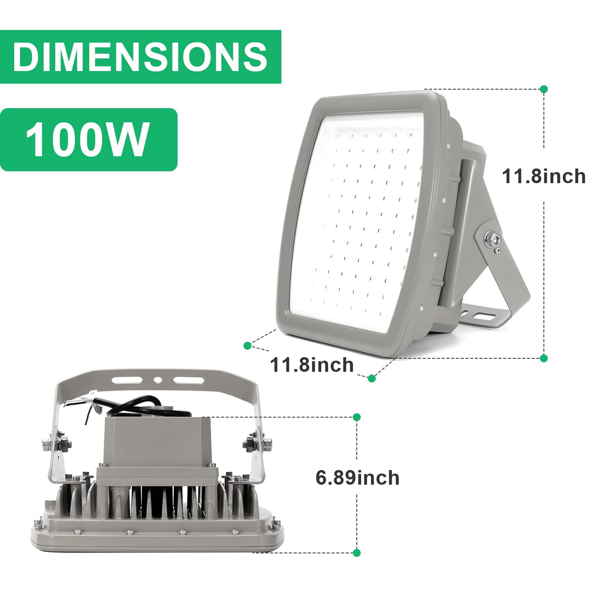 100W Hazardous Location LED Floodlight Explosion Protected Industrial Light