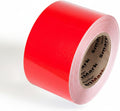 Red Floor Marking Tape, 3" Wide x 100' Long Roll, Durable Polyester, Laminated Protection - Non-Abrasive, Adhesive