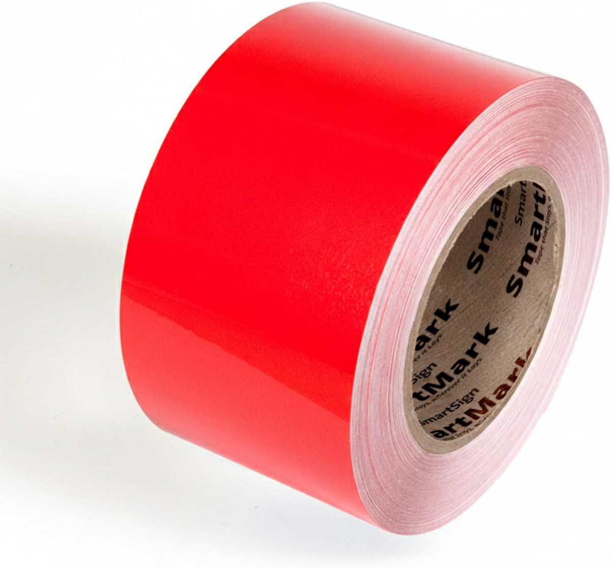 Red Floor Marking Tape, 3" Wide x 100' Long Roll, Durable Polyester, Laminated Protection - Non-Abrasive, Adhesive