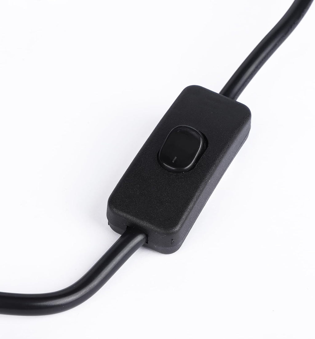 4FT Power Cable 3 Prong Grounding Plug, AC Power Cord Extension Cord with Switch On/Off and Fork Terminal Connectors