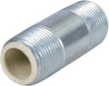 Midline Valve EOUU3425 Dielectric Nipple Pipe Fitting with PEX Lining 3/4'' MIP Connections 2-1/2'' Long Galvanized Steel Reduces Electrolysis