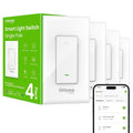 Switches for Lights, Single Pole WiFi, Works with Alexa, 4 Pack | Google Home Compatible, Neutral Wire Required