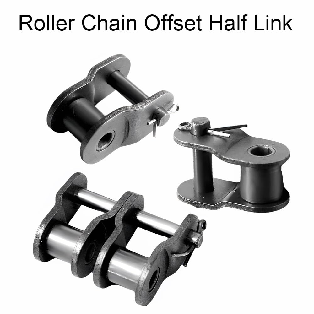 BE-TOOL 4 Pack Roller Chain Offset Half Link Crank Link 12A 12B 16A 16B 20A 24A Carbon Steel (16B-1)