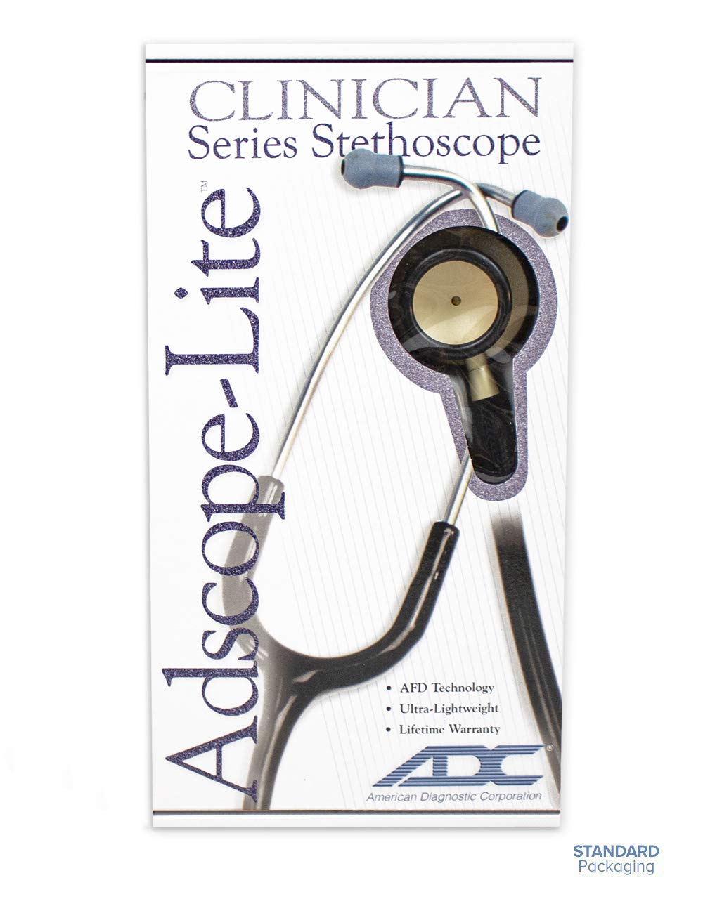 Adscope 619 Ultra-Lite Clinician Stethoscope, AFD Tunable Technology | Combination Diaphragm/Bell, Aluminum Alloy