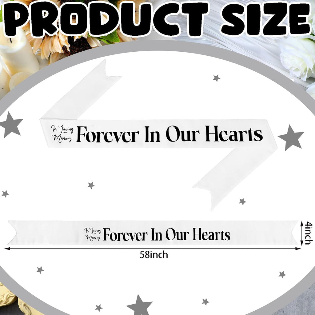 Funeral Sash Memorial Wreath Sash Funeral Ribbon Celebration of Life Ribbon for Casket or Wreath Flower Memorial