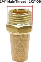 Zorfeter Pneumatic Brass Exhaust Muffler Filter, 1/4" NPT, 10pcs