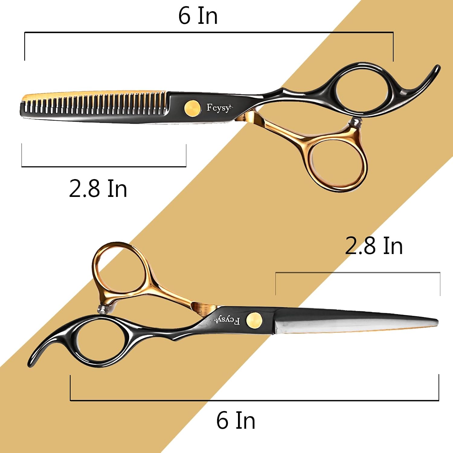 Professional Barber Scissors Kit - Thinning Shears for Texturizing Hair Cuts, Salon & Wig Scissors Set for Women & Men