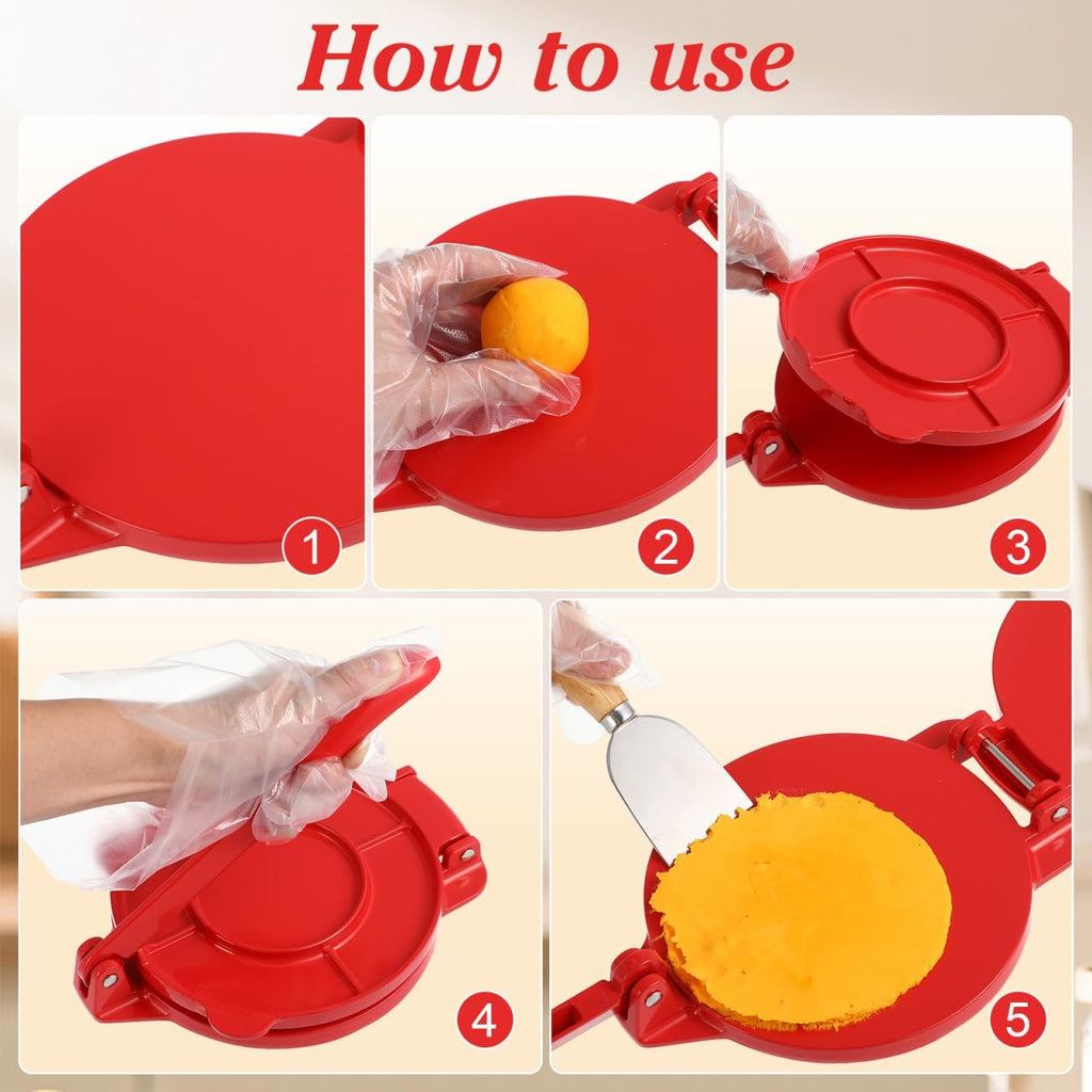 16.5 Inch Dough Presser Tortilla Press Machine for Homemade Tortillas Quesadillas and Pizza Dough Kitchen Cooking